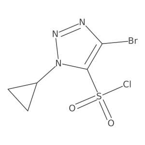 4-bromo-1-cyclopropyl-1H-1,2,3-triazole-5-sulfonyl chloride Structure