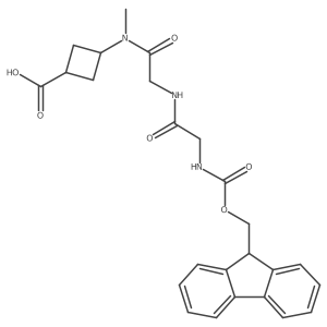 3-{2-[2-({[(9H-fluoren-9-yl)methoxy]carbonyl}amino)acetamido]-N-methylacetamido}cyclobutane-1-carboxylic acid Structure