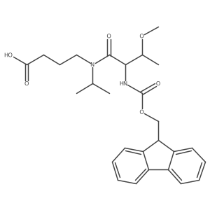 4-[(2S,3R)-2-({[(9H-fluoren-9-yl)methoxy]carbonyl}amino)-3-methoxy-N-(propan-2-yl)butanamido]butanoic acid Structure