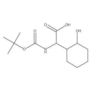 2-{[(Tert-butoxy)carbonyl]amino}-2-(2-hydroxycyclohexyl)acetic acid结构式