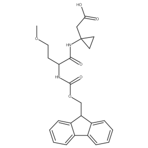 2-{1-[2-({[(9H-fluoren-9-yl)methoxy]carbonyl}amino)-4-methoxybutanamido]cyclopropyl}acetic acid结构式