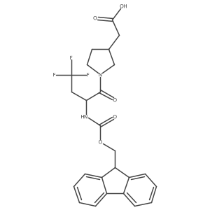 2-{1-[2-({[(9H-fluoren-9-yl)methoxy]carbonyl}amino)-4,4,4-trifluorobutanoyl]pyrrolidin-3-yl}acetic acid结构式
