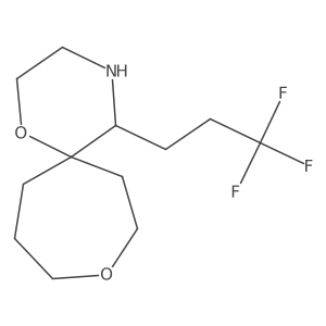 5-(3,3,3-Trifluoropropyl)-1,9-dioxa-4-azaspiro[5.6]dodecane结构式