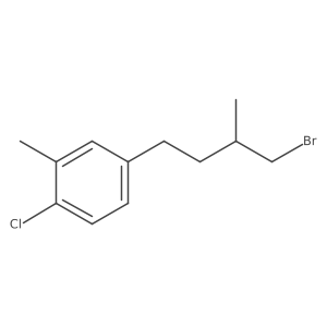 4-(4-Bromo-3-methylbutyl)-1-chloro-2-methylbenzene Structure