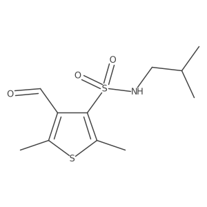4-formyl-2,5-dimethyl-N-(2-methylpropyl)thiophene-3-sulfonamide Structure
