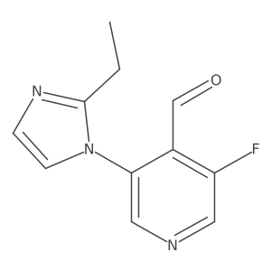 3-(2-ethyl-1H-imidazol-1-yl)-5-fluoropyridine-4-carbaldehyde Structure