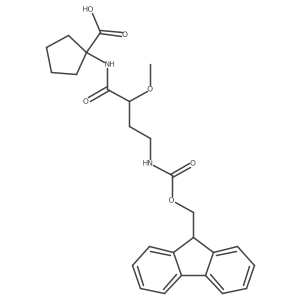 1-[4-({[(9H-fluoren-9-yl)methoxy]carbonyl}amino)-2-methoxybutanamido]cyclopentane-1-carboxylic acid Structure