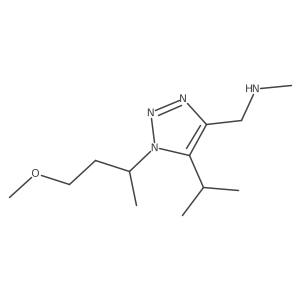 {[1-(4-methoxybutan-2-yl)-5-(propan-2-yl)-1H-1,2,3-triazol-4-yl]methyl}(methyl)amine结构式