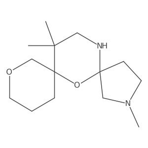 2,13,13-Trimethyl-6,9-dioxa-2,15-diazadispiro[4.1.5^{7}.3^{5}]pentadecane结构式