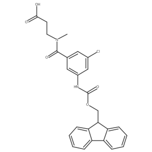 3-{1-[3-chloro-5-({[(9H-fluoren-9-yl)methoxy]carbonyl}amino)phenyl]-N-methylformamido}propanoic acid结构式