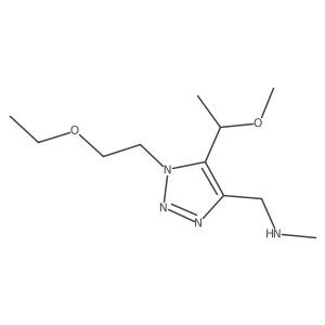 {[1-(2-ethoxyethyl)-5-(1-methoxyethyl)-1H-1,2,3-triazol-4-yl]methyl}(methyl)amine结构式