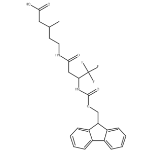 5-[3-({[(9H-fluoren-9-yl)methoxy]carbonyl}amino)-4,4,4-trifluorobutanamido]-3-methylpentanoic acid结构式