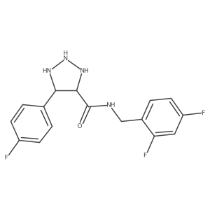 N-[(2,4-difluorophenyl)methyl]-5-(4-fluorophenyl)triazolidine-4-carboxamide Structure