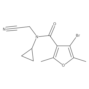 4-Bromo-N-(cyanomethyl)-N-cyclopropyl-2,5-dimethylfuran-3-carboxamide结构式