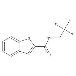 N-(2,2,2-trifluoroethyl)-1-benzothiophene-2-carboxamide结构式