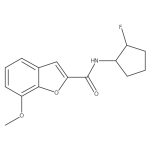 N-(2-fluorocyclopentyl)-7-methoxy-1-benzofuran-2-carboxamide结构式