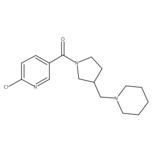 (6-Chloropyridin-3-yl)-[3-(piperidin-1-ylmethyl)pyrrolidin-1-yl]methanone Structure