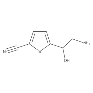 5-[(1R)-2-amino-1-hydroxyethyl]thiophene-2-carbonitrile结构式