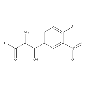 2-Amino-3-(4-fluoro-3-nitrophenyl)-3-hydroxypropanoic acid结构式