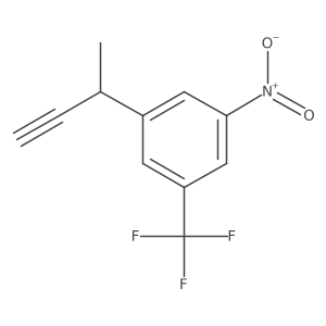 1-(But-3-yn-2-yl)-3-nitro-5-(trifluoromethyl)benzene结构式