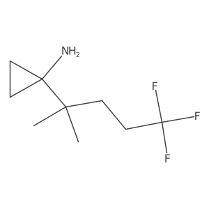 1-(5,5,5-Trifluoro-2-methylpentan-2-yl)cyclopropan-1-amine Structure