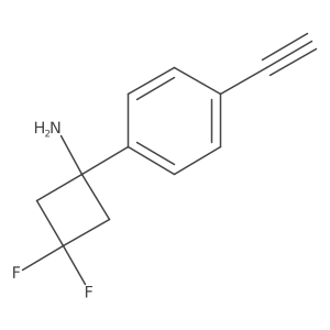 1-(4-Ethynylphenyl)-3,3-difluorocyclobutan-1-amine Structure