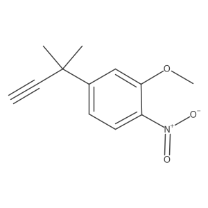 2-Methoxy-4-(2-methylbut-3-yn-2-yl)-1-nitrobenzene Structure