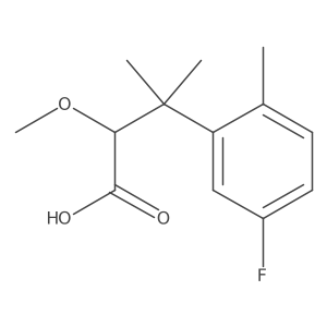 3-(5-Fluoro-2-methylphenyl)-2-methoxy-3-methylbutanoic acid Structure