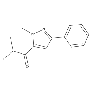 2,2-difluoro-1-(1-methyl-3-phenyl-1H-pyrazol-5-yl)ethan-1-one Structure