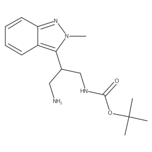 tert-butyl N-[3-amino-2-(2-methyl-2H-indazol-3-yl)propyl]carbamate Structure