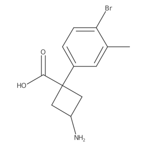3-Amino-1-(4-bromo-3-methylphenyl)cyclobutane-1-carboxylic acid结构式