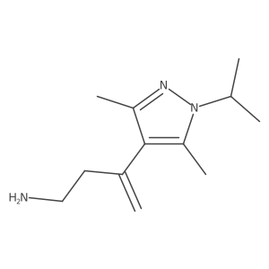3-[3,5-dimethyl-1-(propan-2-yl)-1H-pyrazol-4-yl]but-3-en-1-amine结构式