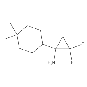 1-(4,4-Dimethylcyclohexyl)-2,2-difluorocyclopropan-1-amine Structure