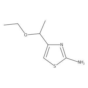 4-(1-Ethoxyethyl)-1,3-thiazol-2-amine结构式