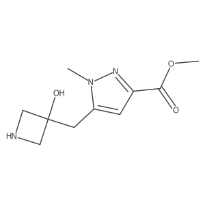 methyl 5-[(3-hydroxyazetidin-3-yl)methyl]-1-methyl-1H-pyrazole-3-carboxylate Structure