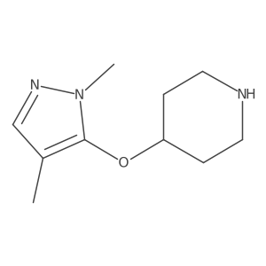 4-[(1,4-dimethyl-1H-pyrazol-5-yl)oxy]piperidine Structure