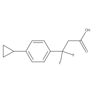 3-(4-Cyclopropylphenyl)-3,3-difluoropropanoic acid Structure