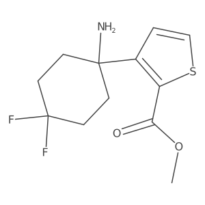 Methyl 3-(1-amino-4,4-difluorocyclohexyl)thiophene-2-carboxylate结构式