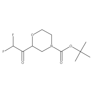 Tert-butyl 2-(2,2-difluoroacetyl)morpholine-4-carboxylate结构式