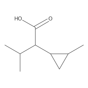 3-Methyl-2-(2-methylcyclopropyl)butanoic acid结构式