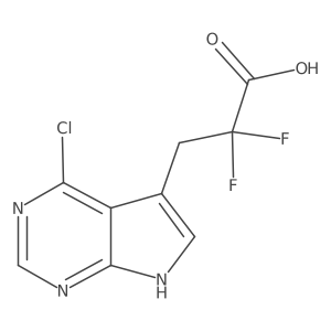 3-{4-chloro-7H-pyrrolo[2,3-d]pyrimidin-5-yl}-2,2-difluoropropanoic acid Structure