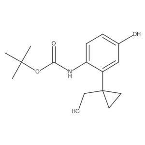 tert-butyl N-{4-hydroxy-2-[1-(hydroxymethyl)cyclopropyl]phenyl}carbamate Structure