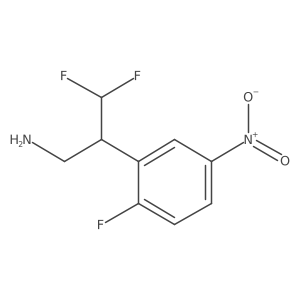 3,3-Difluoro-2-(2-fluoro-5-nitrophenyl)propan-1-amine Structure