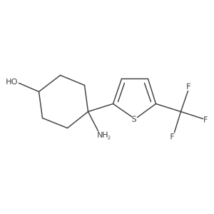 4-Amino-4-[5-(trifluoromethyl)thiophen-2-yl]cyclohexan-1-ol Structure