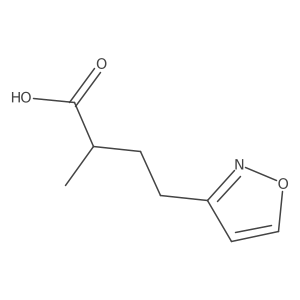 2-Methyl-4-(1,2-oxazol-3-yl)butanoic acid结构式