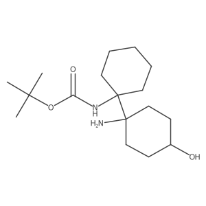 tert-butyl N-[1-(1-amino-4-hydroxycyclohexyl)cyclohexyl]carbamate Structure