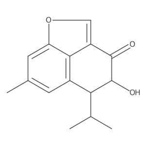 (6R,7S)-6-hydroxy-10-methyl-7-propan-2-yl-2-oxatricyclo[6.3.1.04,12]dodeca-1(11),3,8(12),9-tetraen-5-one结构式