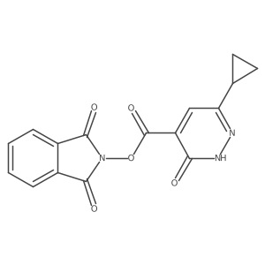 1,3-dioxo-2,3-dihydro-1H-isoindol-2-yl 6-cyclopropyl-3-oxo-2,3-dihydropyridazine-4-carboxylate结构式