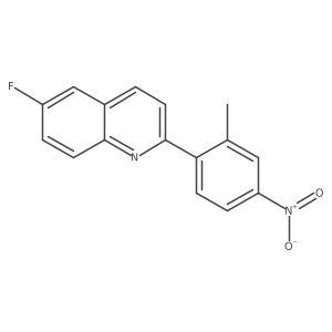 6-Fluoro-2-(2-methyl-4-nitrophenyl)quinoline结构式