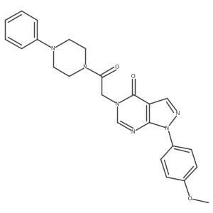 1-(4-methoxyphenyl)-5-[2-oxo-2-(4-phenylpiperazin-1-yl)ethyl]-1H,4H,5H-pyrazolo[3,4-d]pyrimidin-4-one结构式
